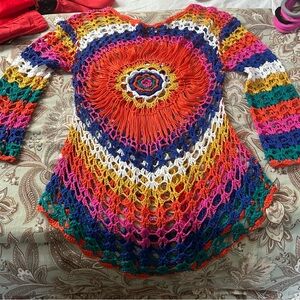 VENUS Multicolor Crochet Dress